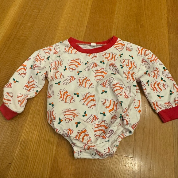 None Other - Christmas Tree Snack Romper Little Debbie Style Christ. Tree Size 100 (apr sz3)